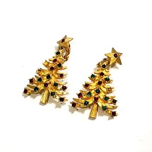 Vintage Christmas Tree Earrings
